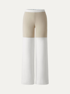 Not-See-Thru Drapey Mid Rise Wide Leg Pull-on Pant with Pockets