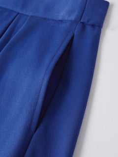 Ponte Mid-Rise Tucked A-Line Midi Skirt with Pockets