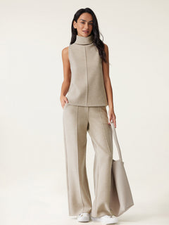 High Waisted Warm Straight Leg Pull On Pant
