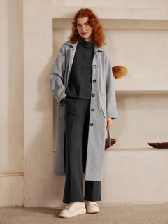 High Waisted Warm Straight Leg Pull On Pant