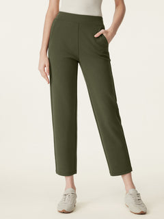 Mid Rise Pull-on Tapered Pant with Pockets