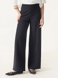 Ponte High-Rise Wide-Leg Pants with Pockets