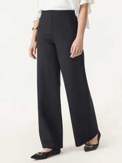 Ponte High-Rise Wide-Leg Pants with Pockets