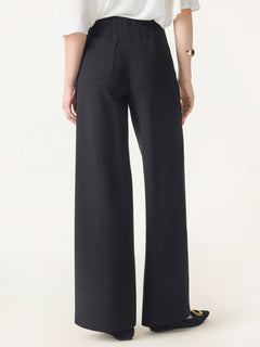 Ponte High-Rise Wide-Leg Pants with Pockets