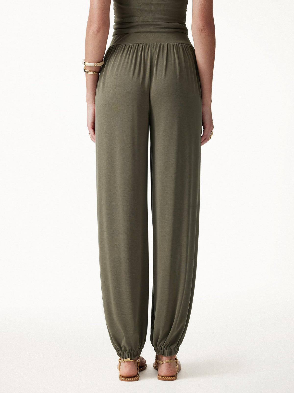Sandwashed Modal Ultra-Soft High Rise Balloon Pants with Pockets
