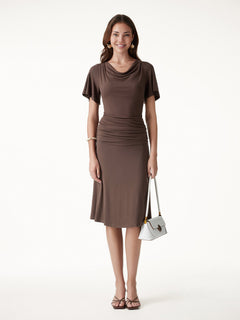 CoolTouch Ruched Midi Mermaid Skirt