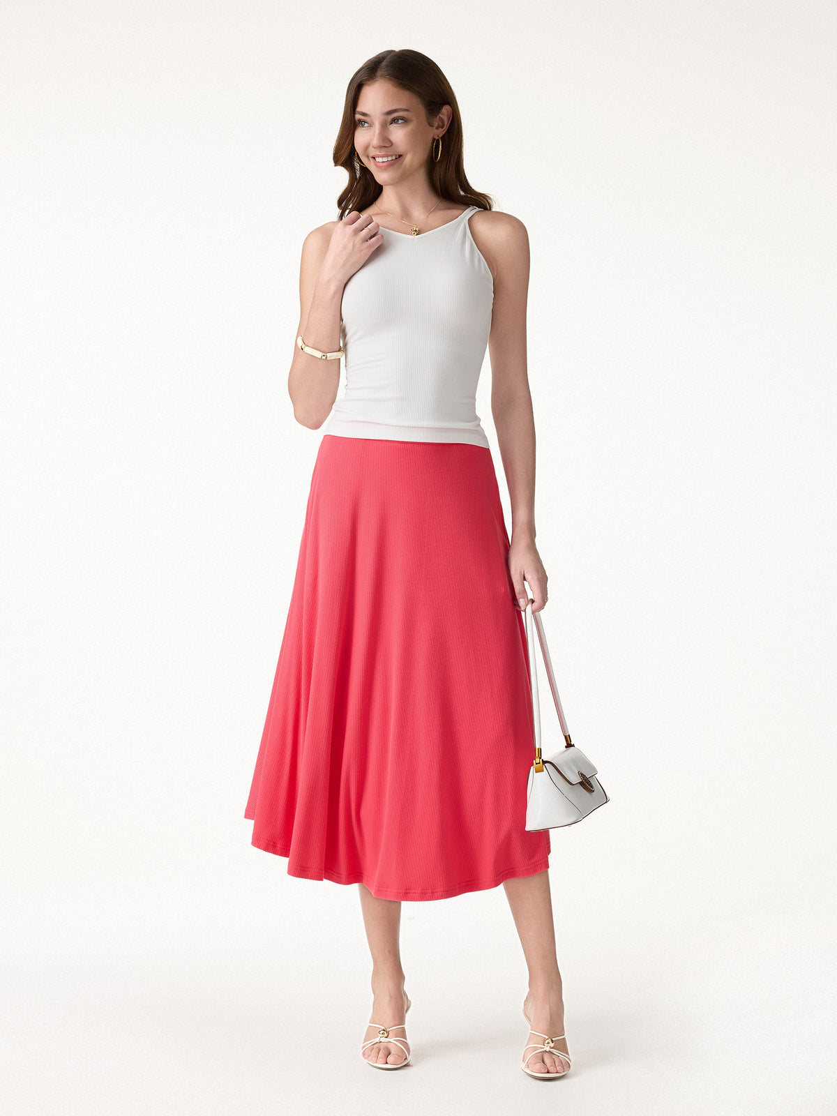 CoolTouch Midi Circle Flare Skirt with Pockets