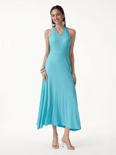 CoolTouch Halter A-Line Midi Bra Dress