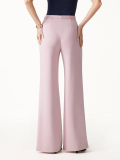 Lyocell Spacer Knit High-Rise Flare Pants with Pockets