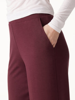 Lyocell Wool Mid Rise Wide Leg Pull-on Pant with Pockets