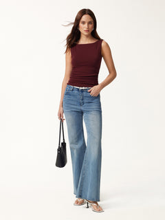 Boat Neck Bra Tank Top