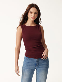 Boat Neck Bra Tank Top