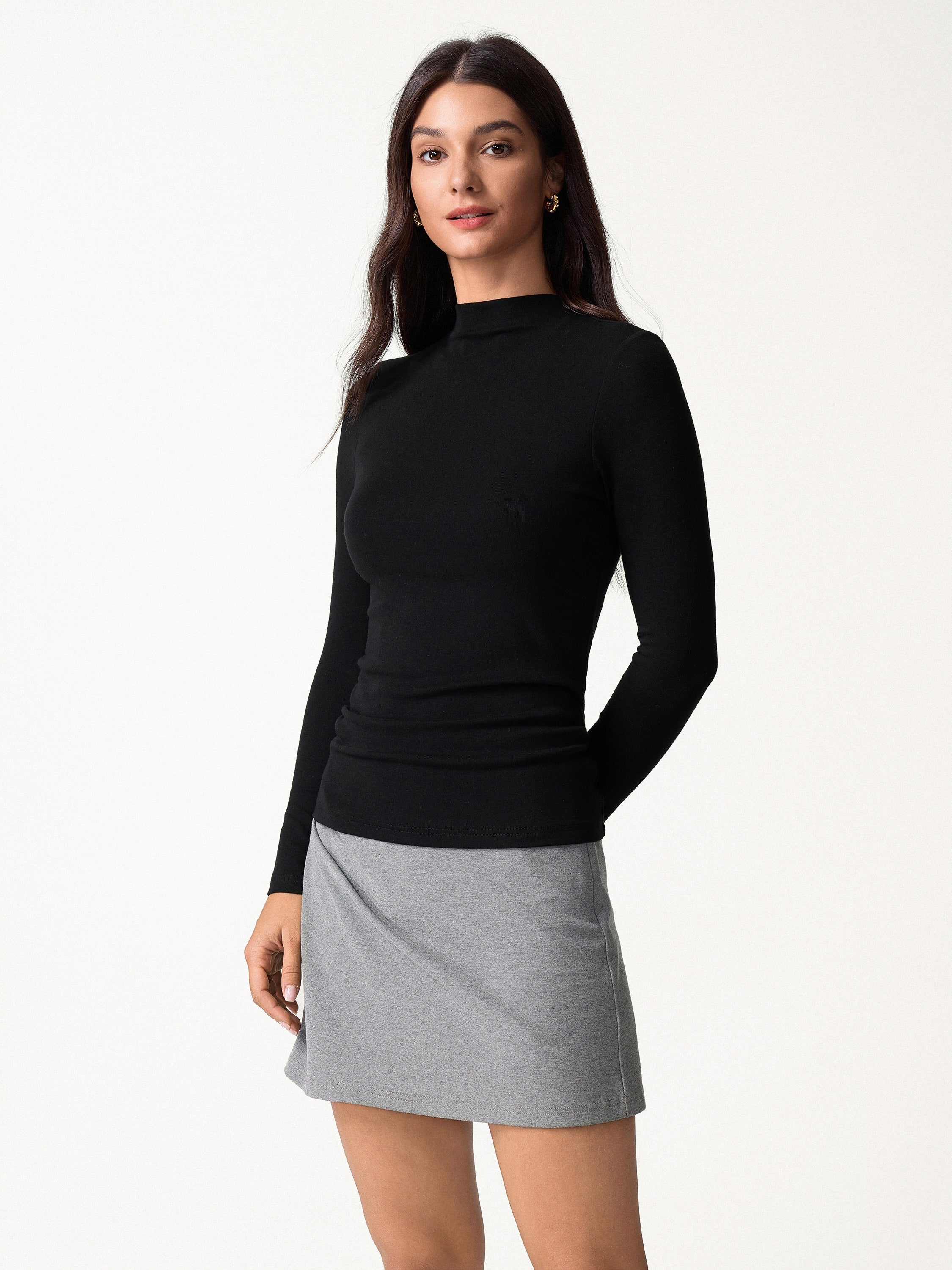 LiteWarm Mockneck Long Sleeve Bra Top