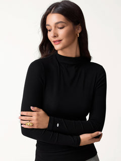 LiteWarm Mockneck Long Sleeve Bra Top