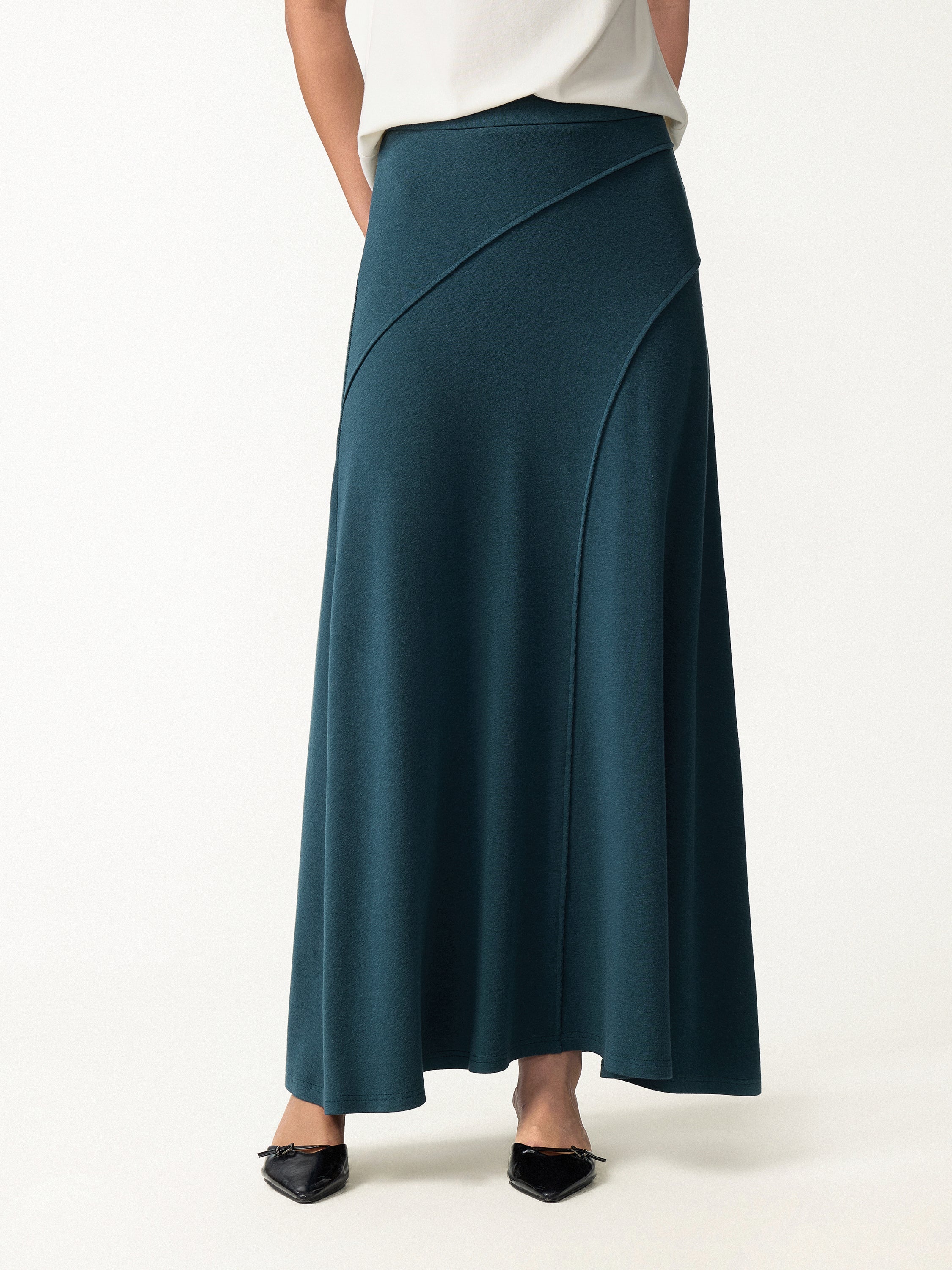 Eco-Mousse® Drapey A-Line Maxi Skirt