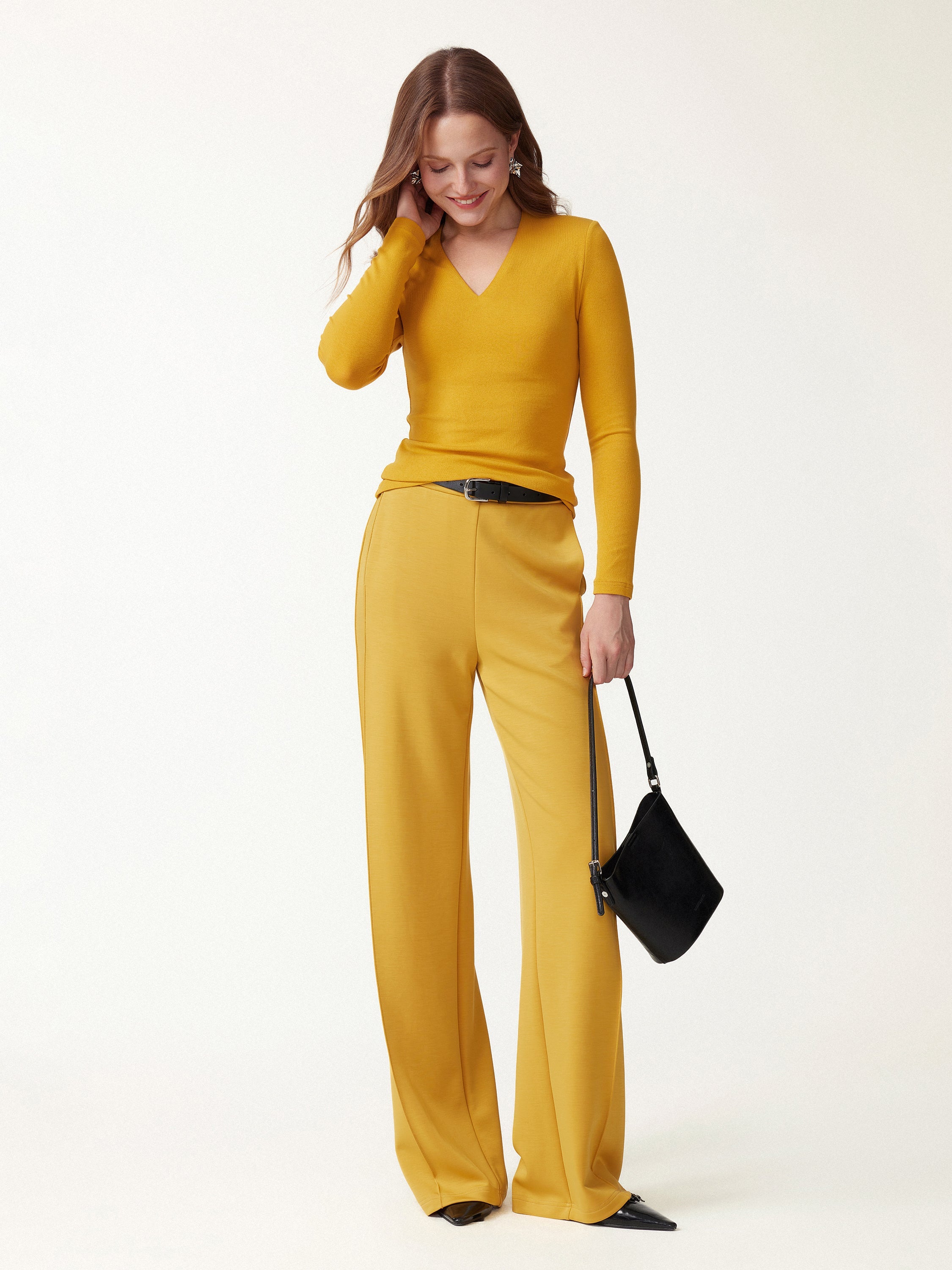 Eco-Mousse® V-Neck Long Sleeve Bra Top