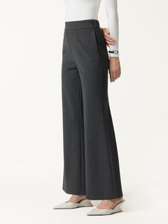 Ponte High-Rise Wide-Leg Pants with Pockets