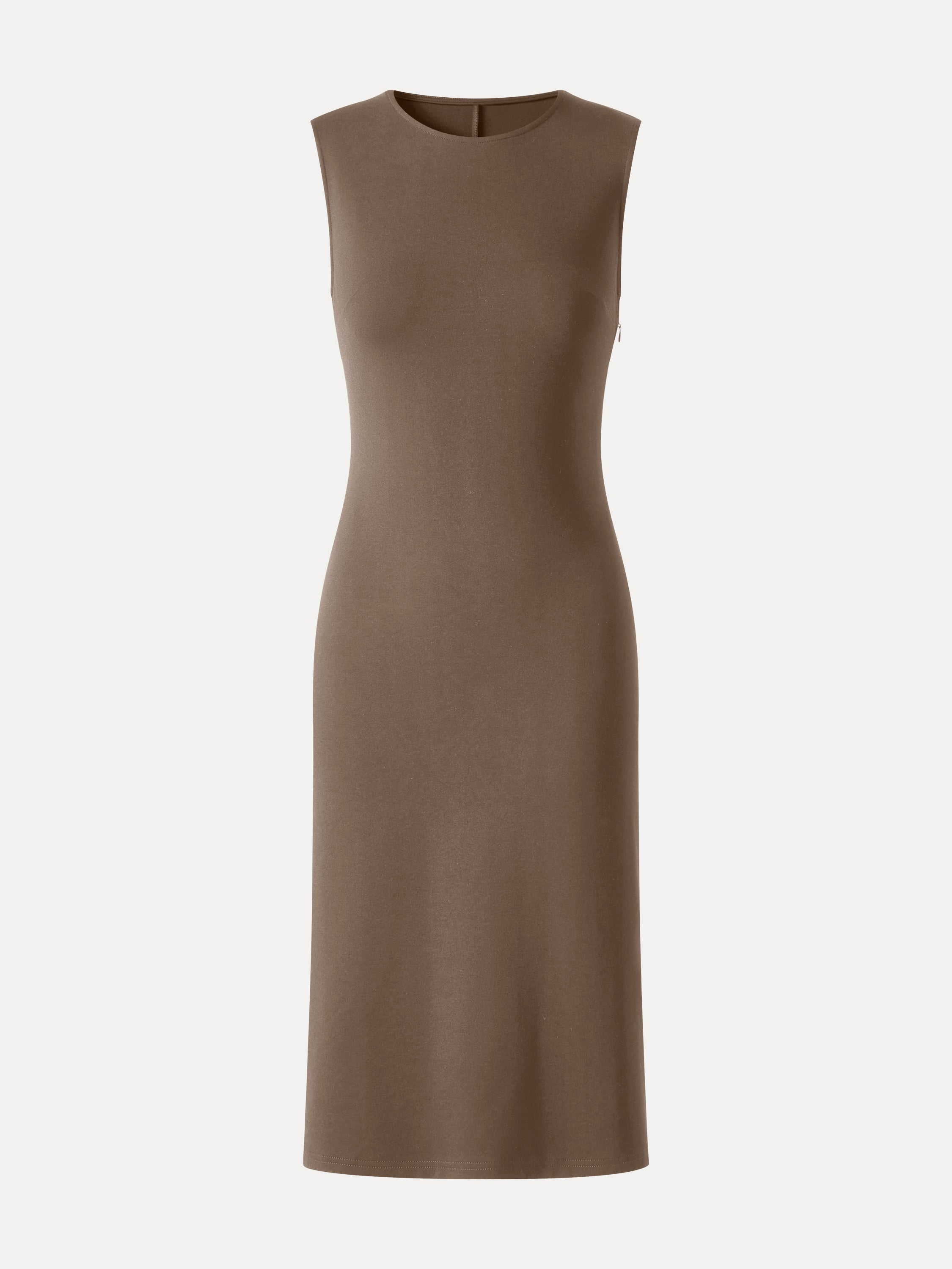 Ponte Round Neck Column Midi Dress