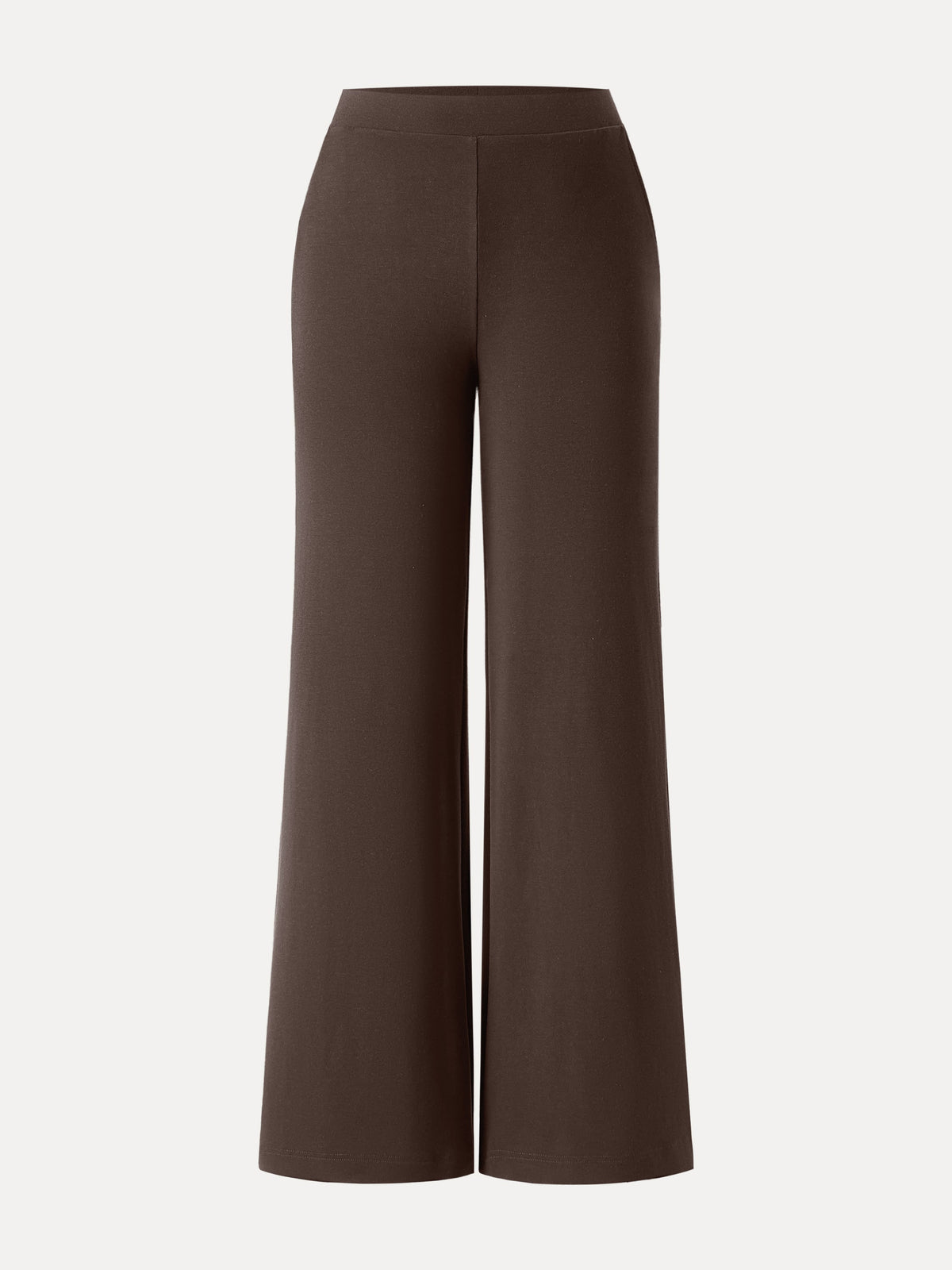Lyocell Wool Mid Rise Wide Leg Pull-on Pant with Pockets