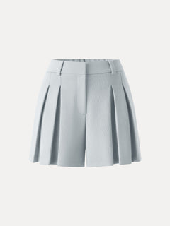 Sandwashed Modal High Rise A-Line Pleated Shorts