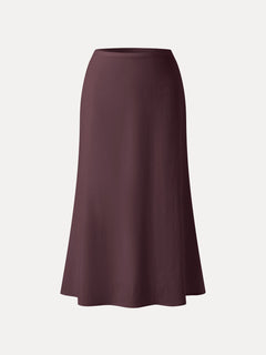Lyocell-Linen Blend Maxi Flared Pull-On Skirt