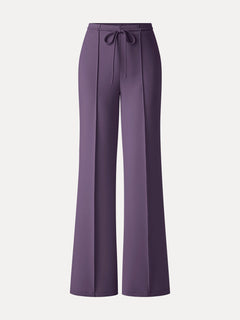 Lyocell Spacer Knit High-Rise Flare Pants with Pockets