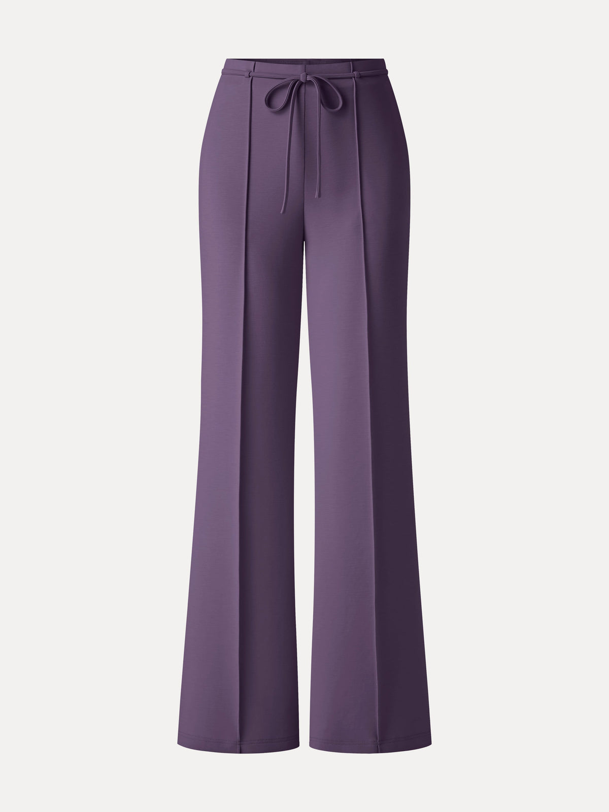 Lyocell Spacer Knit High-Rise Flare Pants with Pockets