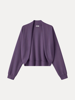 Lyocell Spacer Knit Long Sleeve Drop-Shoulder Shrug Cardigan