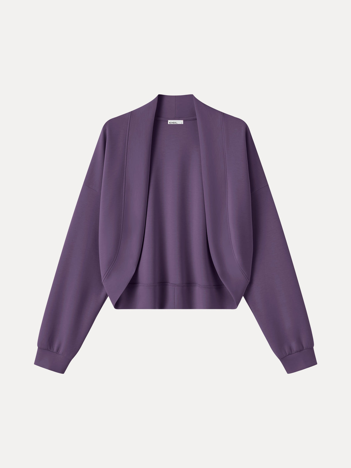 Lyocell Spacer Knit Long Sleeve Drop-Shoulder Shrug Cardigan