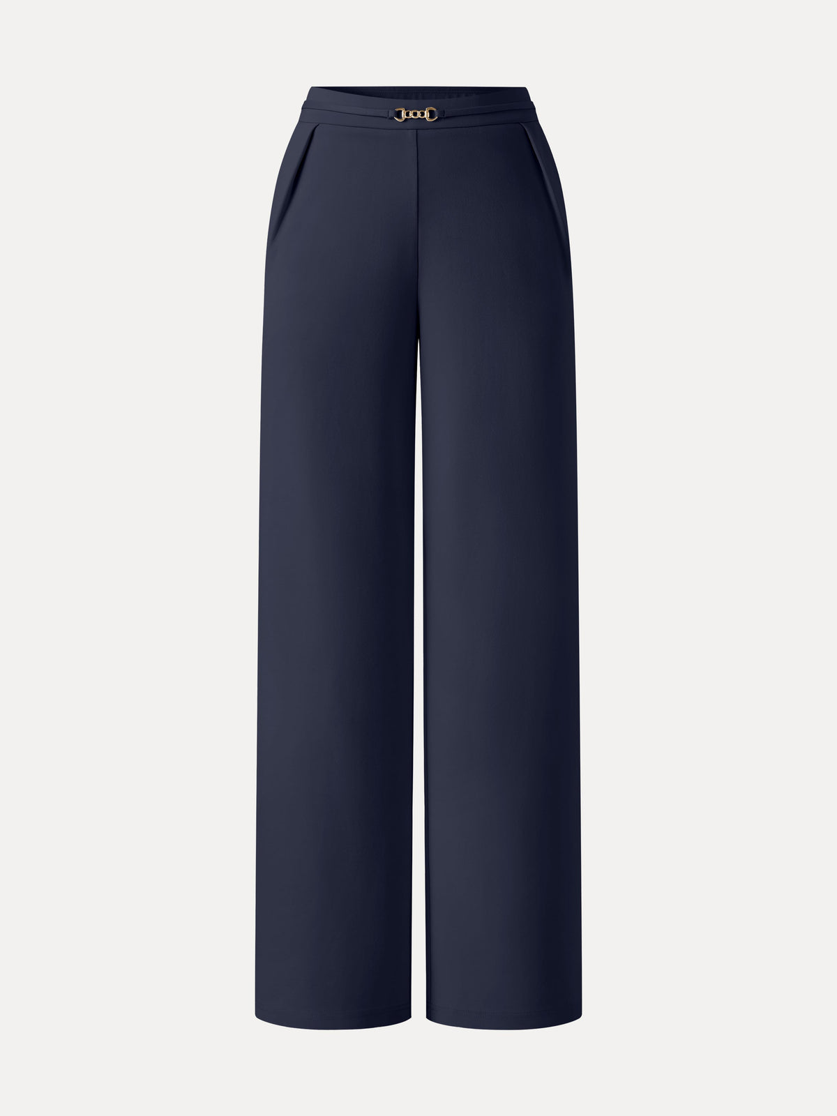 Ponte High-Rise Wide-Leg Pants with Pockets