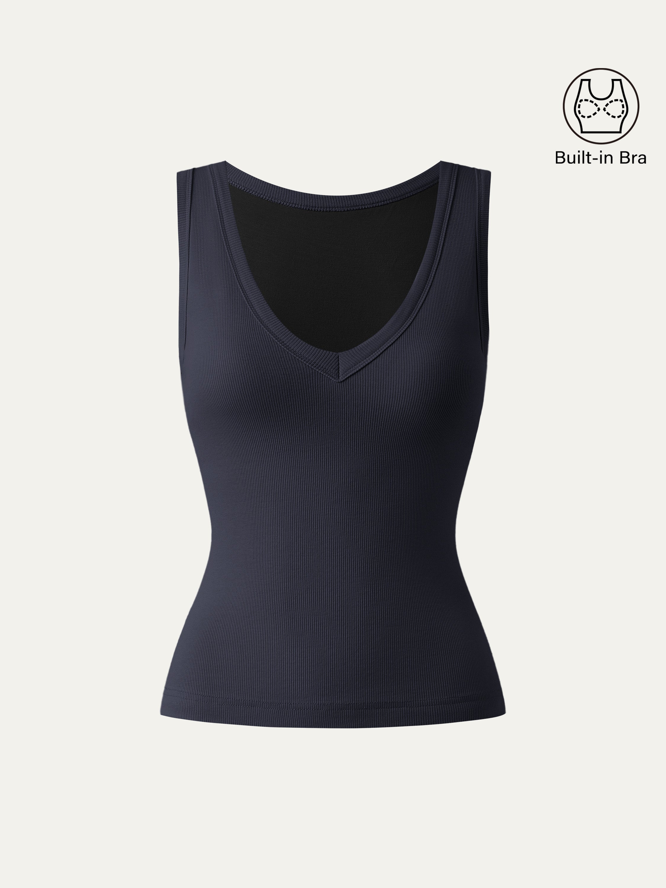 V-neck Cotton New Airy Bra Tank