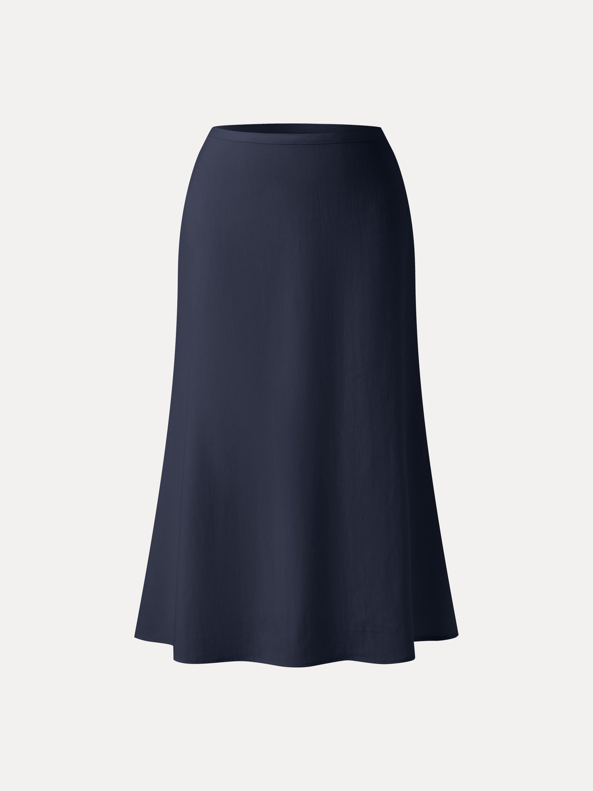Lyocell-Linen Blend Maxi Flared Pull-On Skirt