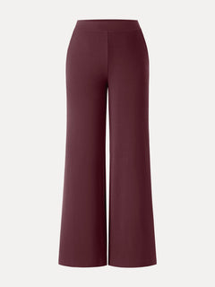 Lyocell Wool Mid Rise Wide Leg Pull-on Pant with Pockets