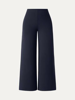 Ponte High-Rise Wide-Leg Pants with Pockets