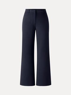Ponte Mid-Rise Wide-Leg Pants with Pockets