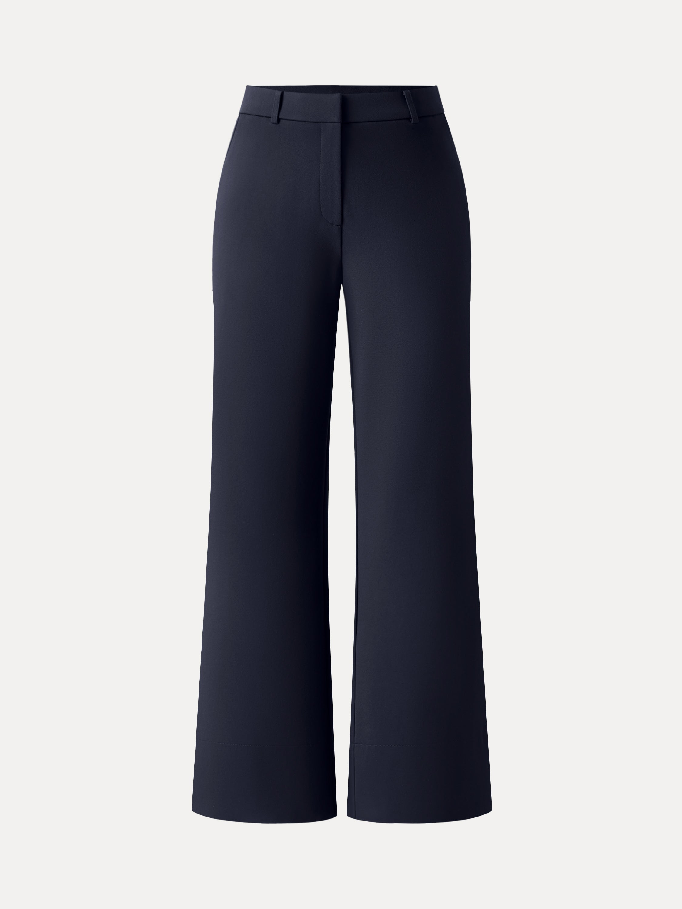 Ponte Mid-Rise Wide-Leg Pants with Pockets