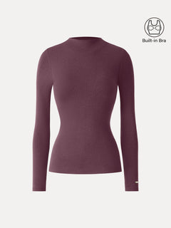 LiteWarm Mockneck Long Sleeve Bra Top