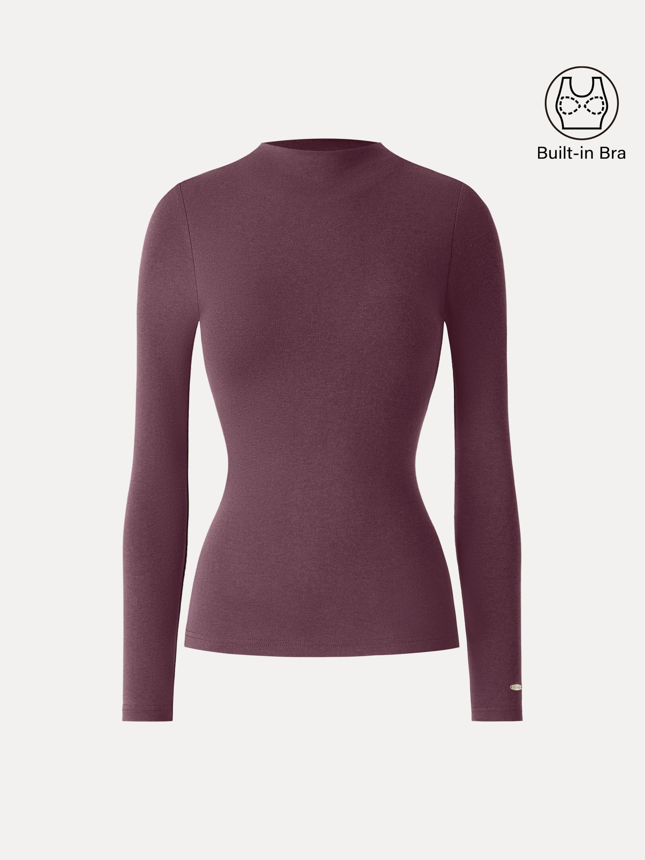 LiteWarm Mockneck Long Sleeve Bra Top
