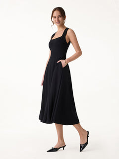 The Anytime Little Black Bra Dress with Pockets