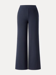 Lyocell Wool Mid Rise Wide Leg Pull-on Pant with Pockets