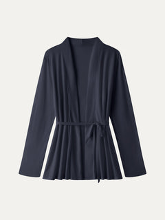 Airy Soft Open Front Cardigan with Tie