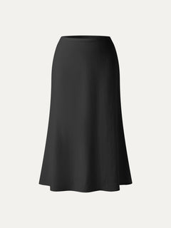 Lyocell-Linen Blend Maxi Flared Pull-On Skirt