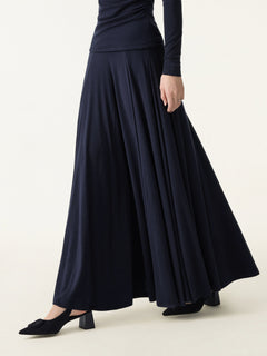 Eco-MiYaMoon® Godet Hem Pull-on Maxi Skirt