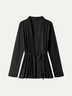 Airy Soft Open Front Cardigan with Tie
