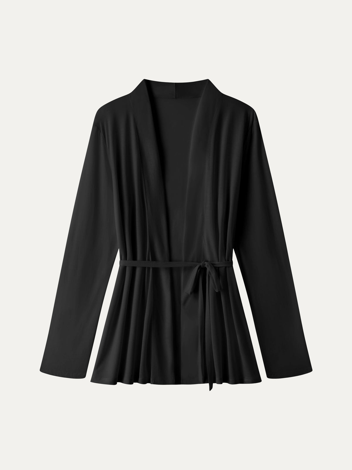 Airy Soft Open Front Cardigan with Tie