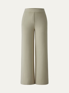 Textured Mid Rise Pull-on Straight Pant with Pockets