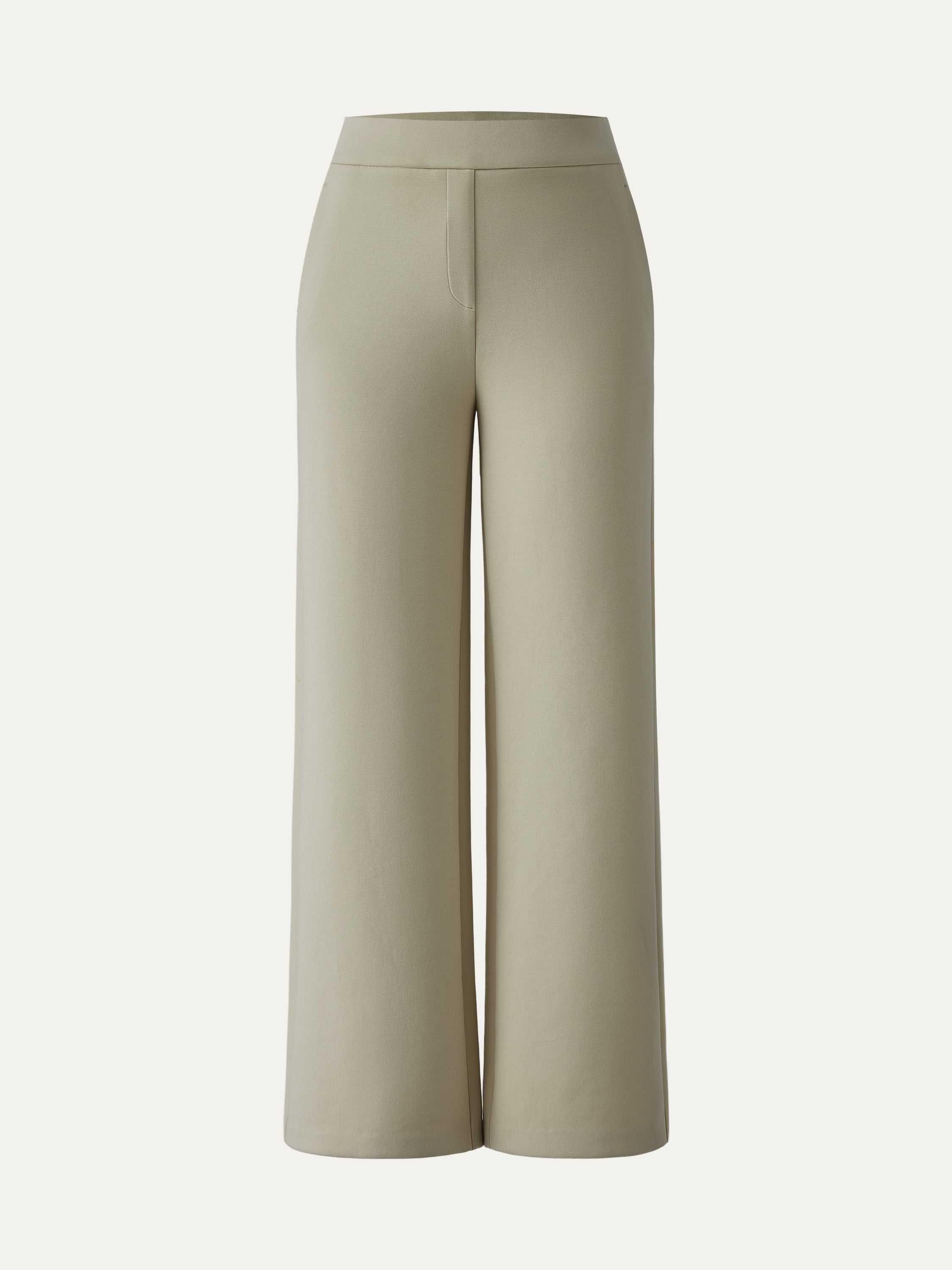 Textured Mid Rise Pull-on Straight Pant with Pockets