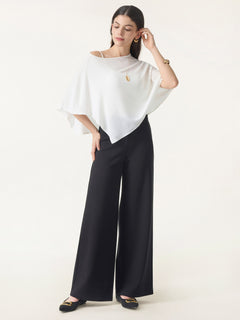 Ponte High-Rise Wide-Leg Pants with Pockets