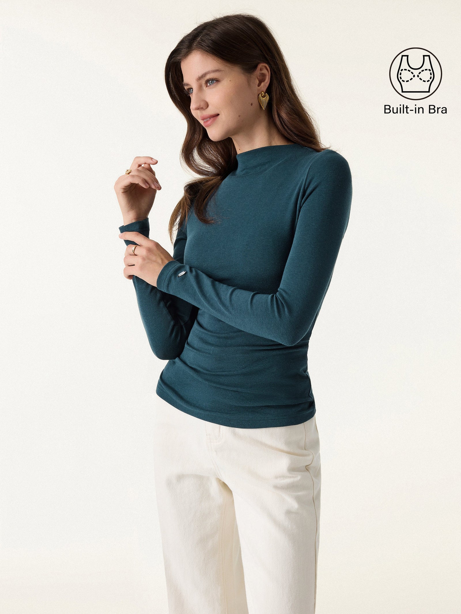 LiteWarm Mockneck Long Sleeve Bra Top