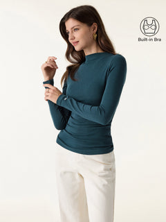 LiteWarm Mockneck Long Sleeve Bra Top